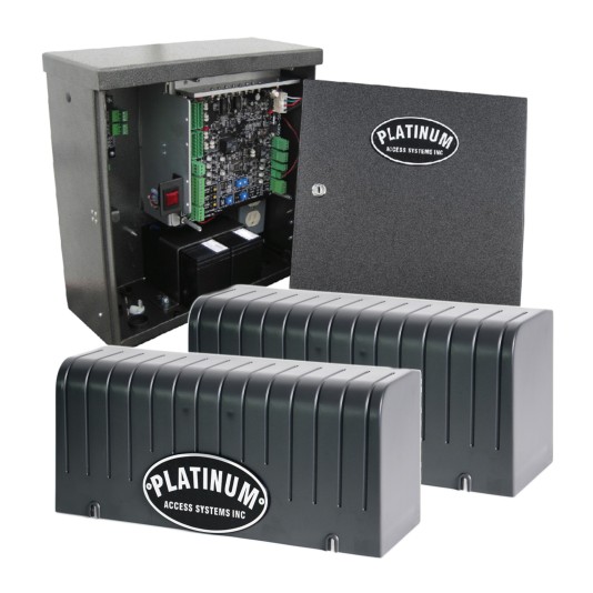 Platinum Column Mounted Dual Swing Gate Operator Kit (800 lbs or 12 ft. Capacity)